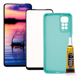 Kit Tela Compatível Redmi Note 11 + Película + Case + Cola