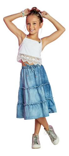 Conjunto Infantil Luxo Gabriela Aquarela Menina 232249