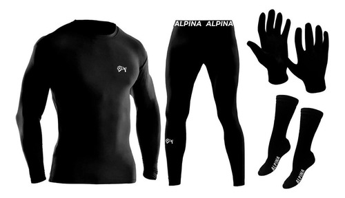 Kit Conjunto Termico Frio Extremo Deportivo + Medias Guantes