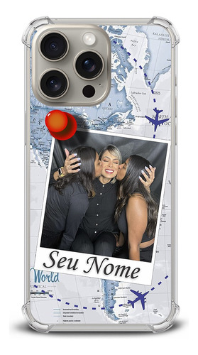 Capa Capinha Case Com Foto Mapa De Viagem Personalizada