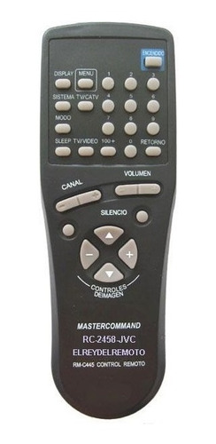 Control Remoto Para Tv De Tubo Jvc Mastercommand Rmc445