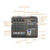 Consola De Mezclador B6 Profesional De 6 Canale 99dsp Efecto