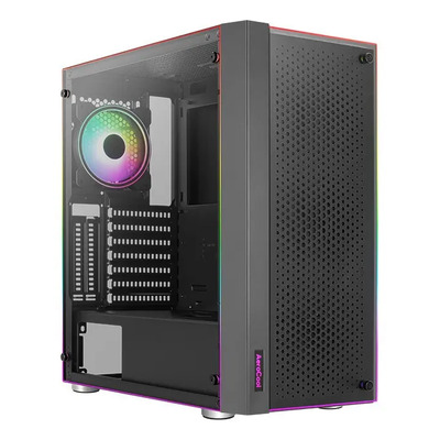 Gabinete Gamer Aerocool Skribble Atx 3 Fan Cristal Templado Rgb | Meses sin interés