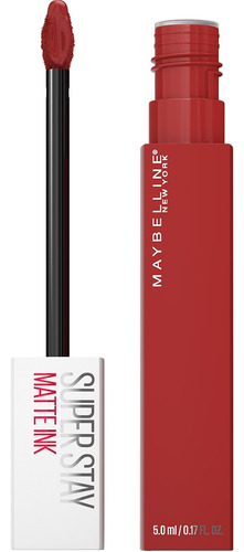 Labial Matte Super Stay Matte Maybelline Larga Duración Acabado Mate Color Hustler