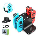 6 En 1 Base Cargador Para Pro Control Joycon Nintendo Switch