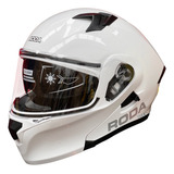 Casco Roda Abatible Rush Blanco Diseño Gp Certificado 250 Ns