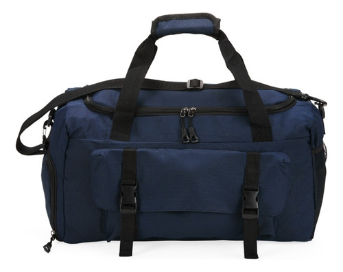 Bolsa Mala Jumbo Grande Sacola Viagem Esportiva Resistente Cor Azul Desenho Do Tecido Liso