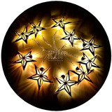 Guirnalda Luces Led 10 Estrellas Metal 2 Metros Pilas Navidad