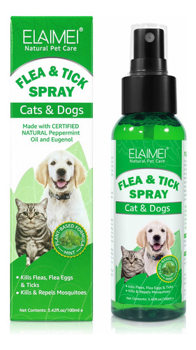 C Spray Antipulgas Y Mosquitos Para Perros, Gatos Y Home Fle