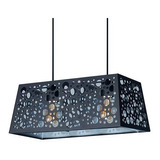 Colgante Rectangular 2 Luces - Negro E-27 - Spotsline