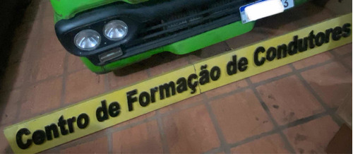 Placa Automotiva Usada Detran Cet Letreiro Condutores Antiga