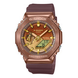 Reloj Unisex Casio Gm-2100cl-5adr G-shock Color De La Correa Rosa Color Del Bisel Rosa Color Del Fondo Plateado