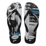 Ojotas Havaianas Hombre Top Twin Fin Originales Negro/blanco