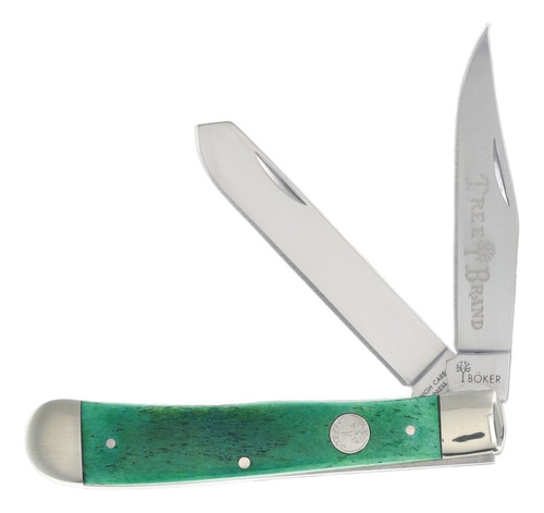 Navaja Boker 110717soi Verde Lima Trapper Hueso Liso 2 Hojas