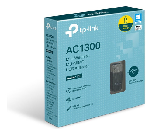 Adaptador Wifi Tp-link Archer T3u Ac1300 Dual Band Usb
