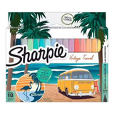 Marcadores Sharpie Vintage Travel X18 Color Permanente Fino