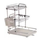 Organizador De Platos De Cocina Estante 3 Niveles Blanco