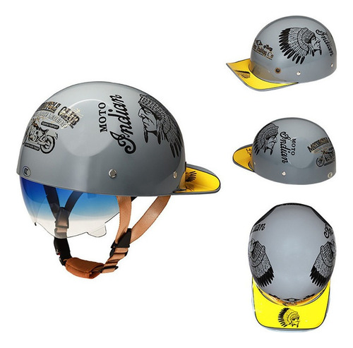 Gorra De Béisbol Con Casco Abierto Para Motocicleta