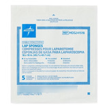 Compresa Quirurgica Para Laparos Esteril 45x45, 5 Pzas