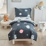 Set De Cama 4 Piezas Temática Espacial Bebés Y Niños Astrona