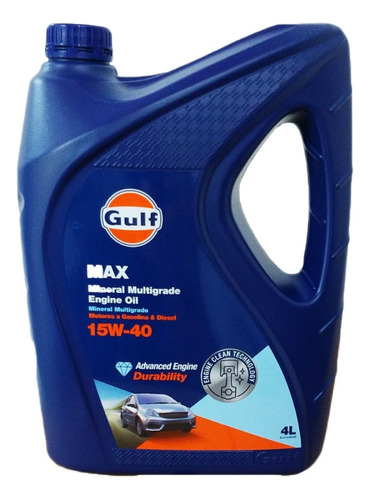 Aceite Gulf Max 15w40 Mineral Apto Nafta Gnc Diesel 4 Litros
