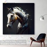 Cuadro Decorativo Caballos Canvas Color Artistico 120x120/9