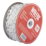 Cadena Plástica De 25 M Blanca Wolfox Espesor 1/4''