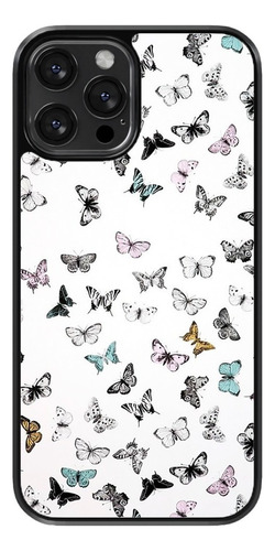 Funda Para Celular Mariposas Colores Tapiz Fondo Blanco