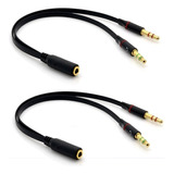 Pack X2 Cable Adaptador 3.5mm Para Audifonos Con Micrófono