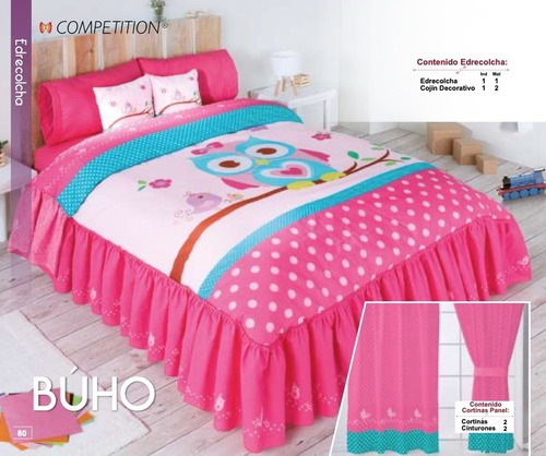 Colcha Con Sabanas Y Cortinas Disney Individual Primavera