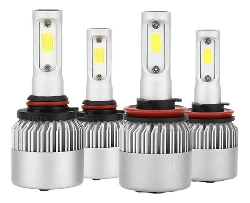 Kit De Faros Led H4 H13 9007 Para Luz Alta Y Baja