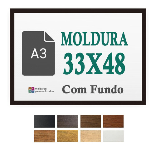 Moldura Quadro A3 33x48 Cm Decorativa Lar Poster