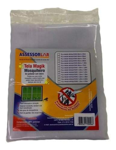 Tela Mosquiteiro Anti - Mosquito Magik 0,60 X 0,60m