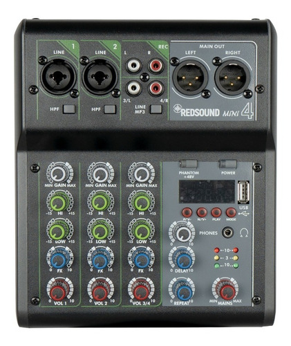 Mezcladora Audio Profesional Amplificada 4 Canale Usb Eq Mp3