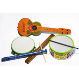 Kit Musical Infantil Bandinha C/ 5 Instrumentos Educativo