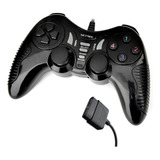 Joystick Para Ps2 Y Ps1 Netmak Diseño Ergonómico 19 Botones Color Negro