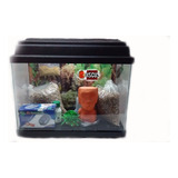 Kit  Pecera 40x30x20  Con Tapa Led Y Base ! Acuario Oferta