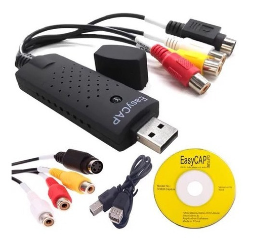 Easycap Capturadora Video Usb Easy Cap Externa Vhs A Dvd Usb