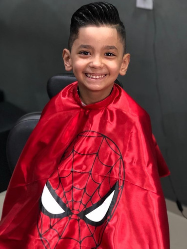 Capa De Corte Infantil Barbeiro Cabeleireiro Homem Aranha Capa Infantil