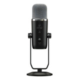 Microfono Behringer Bigfoot Usb Podcast Streaming Salida Aur Color Negro