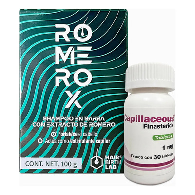 Finasterida 1mg 30 Tabs + Shampoo Anticaída Romerox | Envío gratis