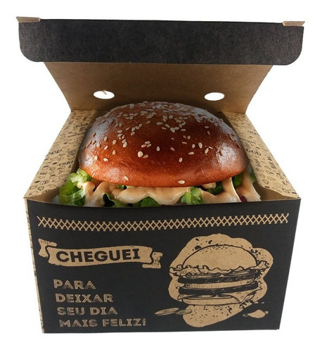 100 Embalagem Para Hamburguer Delivery-  Al-k15f