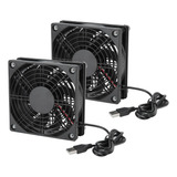 Ventilador De Caja De Ordenador 2pcs Ultra Silencioso 5v Usb