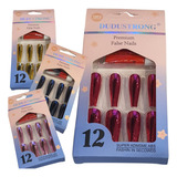 Tips Decorados Ballerina Matal X 12 Uñas Press On Lefemme