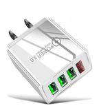 Cargador De Teléfono Carga Rápida Pantalla Led 3 Puertos Usb