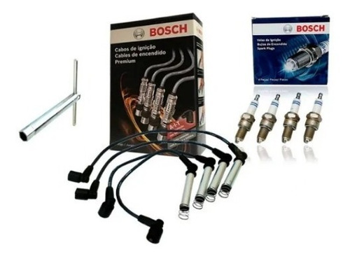 Kit Cabo E Vela Bosch Vectra 2.0 8v 97 98 99 + Chave