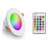 Lâmpada Spot Led Rgb Redondo Embutir 9w Bivolt Com Controle