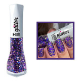 Esmalte Hits Glitter Paris Roxo Dourado Longa Duração 5free