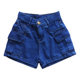 Shorts Infantil Jeans Menina Blogueirinha Extrovertida      