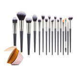 Maquillali Set 16 Brochas Para Maquillaje Más Brocha De Base